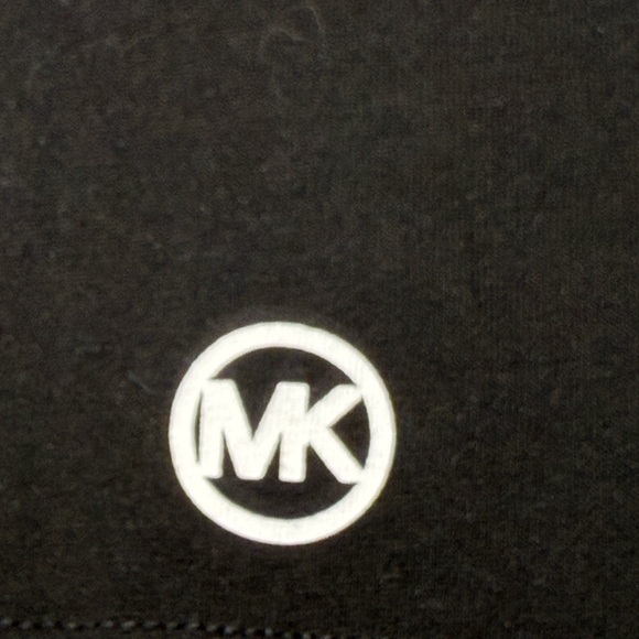 Michael Kors Black Tee with White MK Logo - Picture 7 of 8